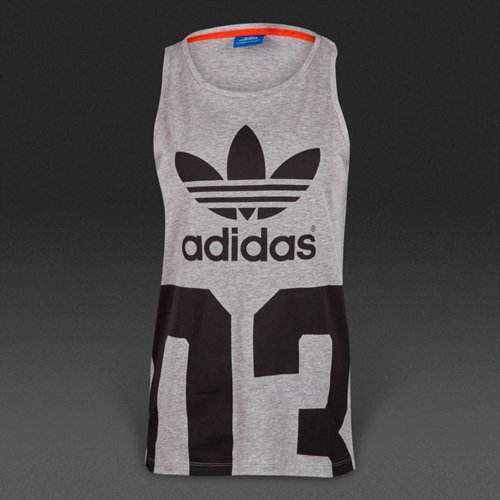 Adidas Originals Basketball Number Tank Medium Grey Heather for Women